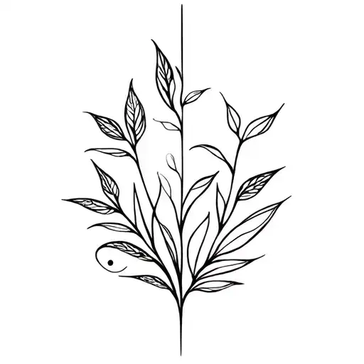 I want a minimalist tattoo that has a delicate work of Persepolis and a symbol of nature inside it, and each of these nu tattoo design idea