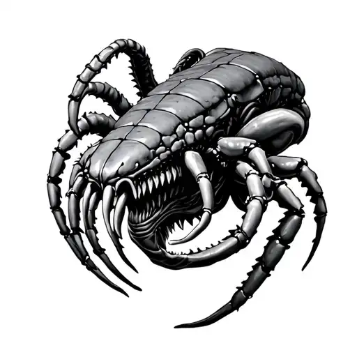 facehugger from aliens tattoo design idea