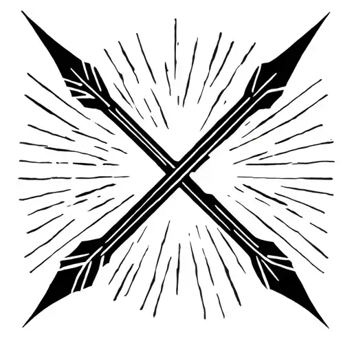 aquarius arrow weapon tattoo design idea