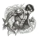 eren yeager founding titan tattoo design idea