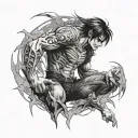 eren yeager founding titan tattoo design idea