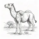 transitioning from being a camel carrying burdens to a lion learning to say no thanks to the playfulness of human child tattoo design idea