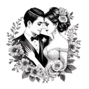 Wedding Anniversary tattoo design idea