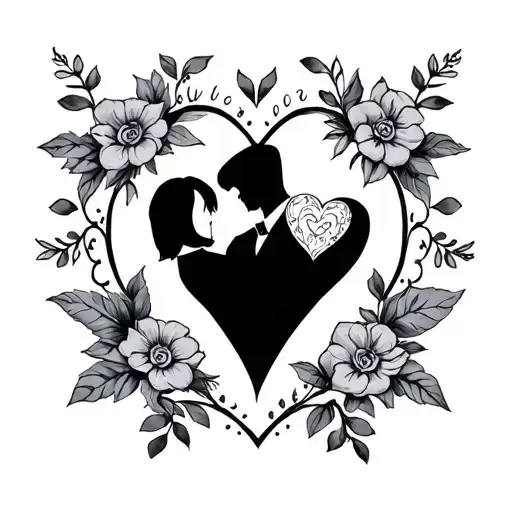Wedding Anniversary tattoo design idea