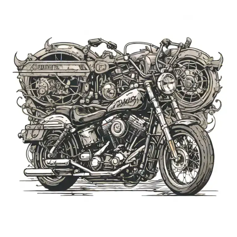 harley davidson tattoo design idea