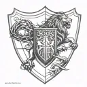 Isaiah 41:10, knights Templar shield, lion  tattoo design idea