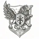 Isaiah 41:10, knights Templar shield, lion  tattoo design idea