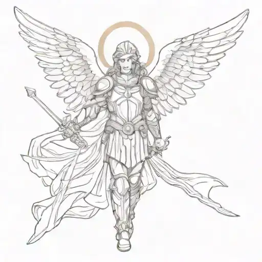 st Michael the archangel tattoo design idea