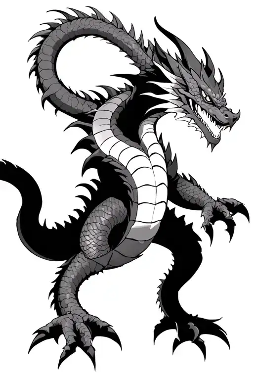 shenron dragon ball z tattoo design idea