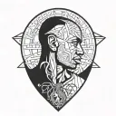 mamba mentality style with hidden meanings tattoo design idea