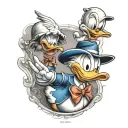 donald duck tattoo design idea
