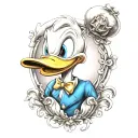 donald duck tattoo design idea