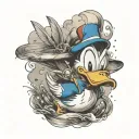 donald duck tattoo design idea
