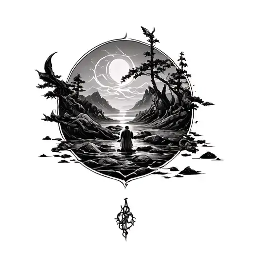path to paradise is through hell tattoo design idea