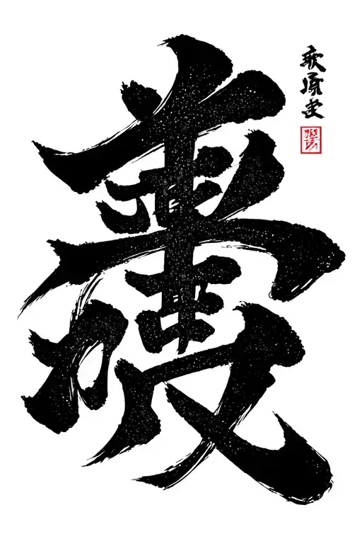 the kanji word for speed racing tattoo design idea