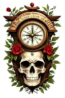 "Proverbs 4:23 above all" cardinal, compass, clock, proverbs 4:23 above all else guard your heart, claddagh, love, faith, family, skull, tree,  tattoo design idea