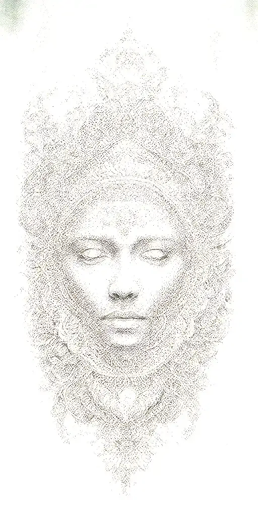 Mandala design incorporating symbols of Buddhism and elements representing fatherhood, honoring your role as a dad tattoo design idea