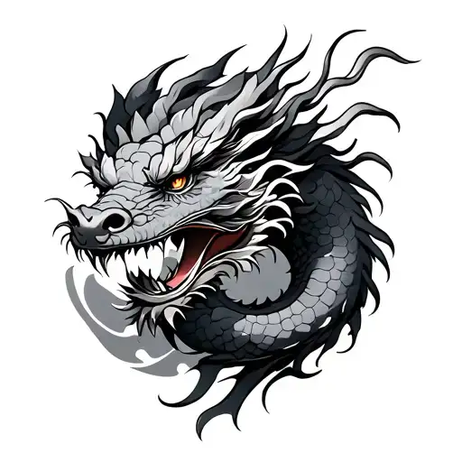Korean Dragon tattoo design idea