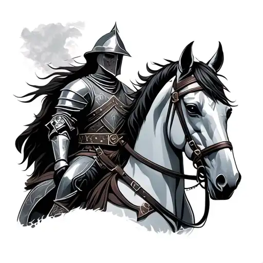 Knight On Horse tattoo design idea