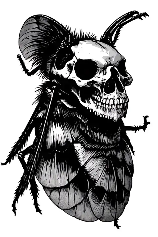 Death's head moth tattoo design idea