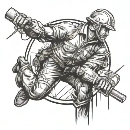 Lineman tattoo design idea