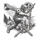 Lineman tattoo design idea
