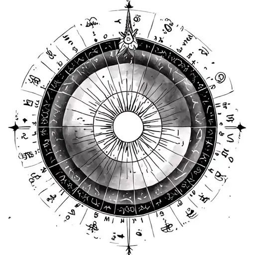 Natal Chart tattoo design idea
