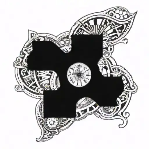 money and time tattoo design idea