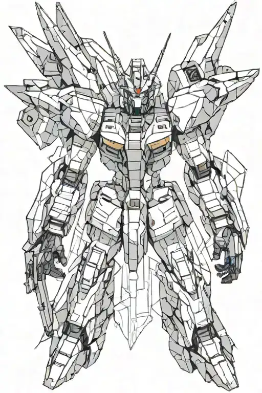 a gundam mech eva 01 tattoo design idea