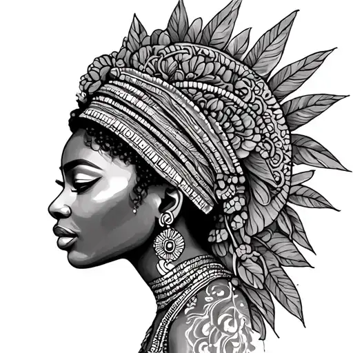 African Goddess tattoo design idea