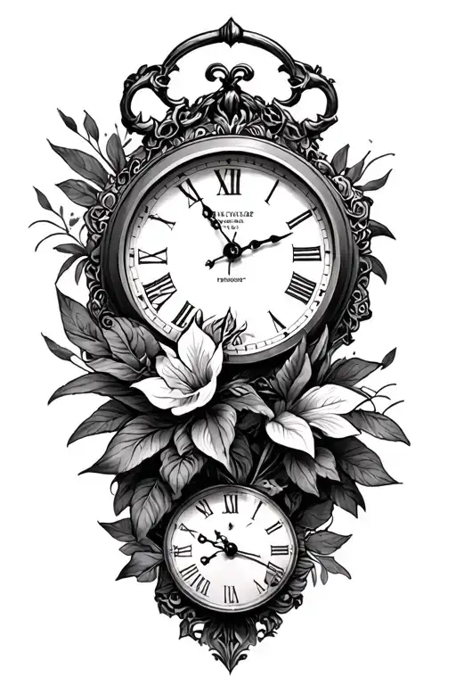 borrowed time tattoo design idea