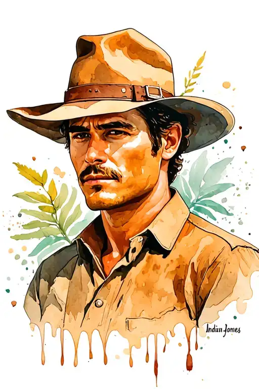 indiana jones theme tattoo design idea