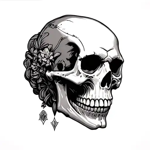 Zach Bryan Skull tattoo design idea