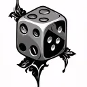 Proverbs 16:33 dice tattoo design idea