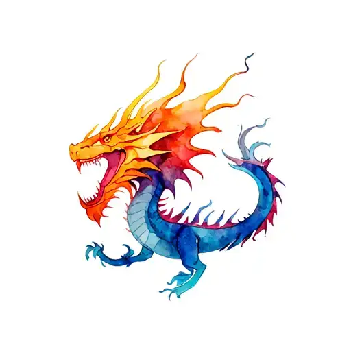 iceland fire and ice dragon tattoo design idea