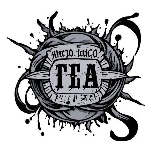 area code surrounded tattoo design idea