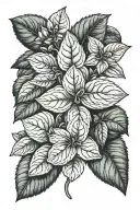 basil tattoo design idea