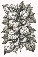 basil tattoo design idea