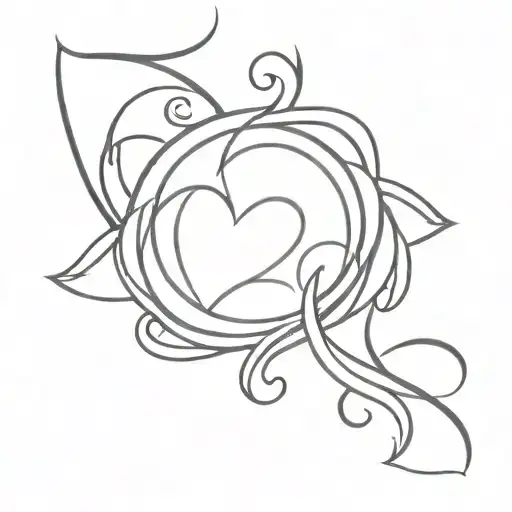 twin flames symbolizing eternal love tattoo design idea