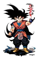 dragonball z final fantasy tattoo design idea
