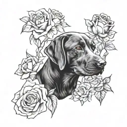 tattoo death black labrador dog named junior tattoo design idea