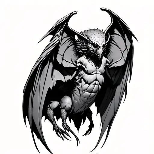 Mothman tattoo design idea