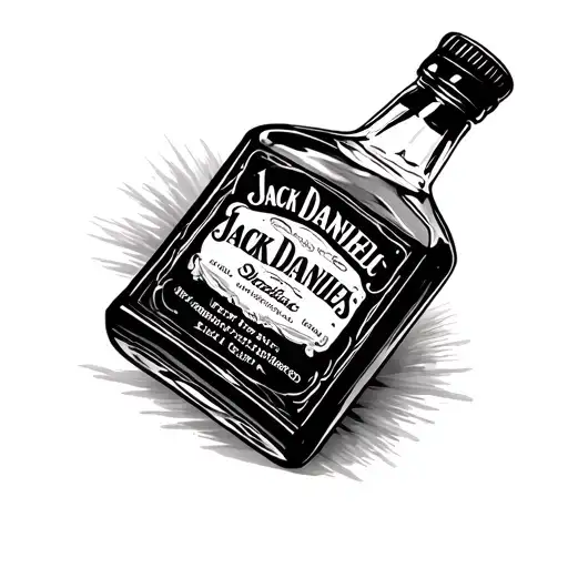 jack Daniels bottle but replace the Jack Daniels with Jack Beattie tattoo design idea