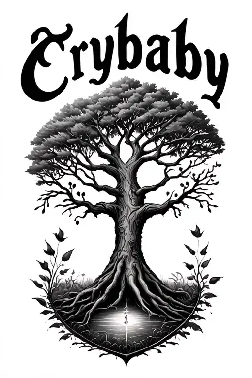 "Crybaby" Tree Of Life tattoo design idea