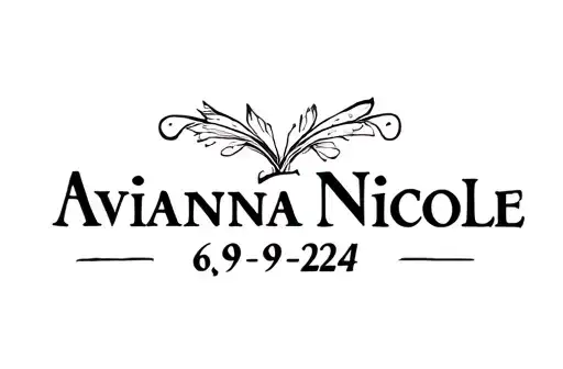 "Avianna Nicole
6/9/24" tattoo design idea
