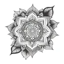 mandala with dot work tattoo design idea