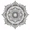 mandala with dot work tattoo design idea