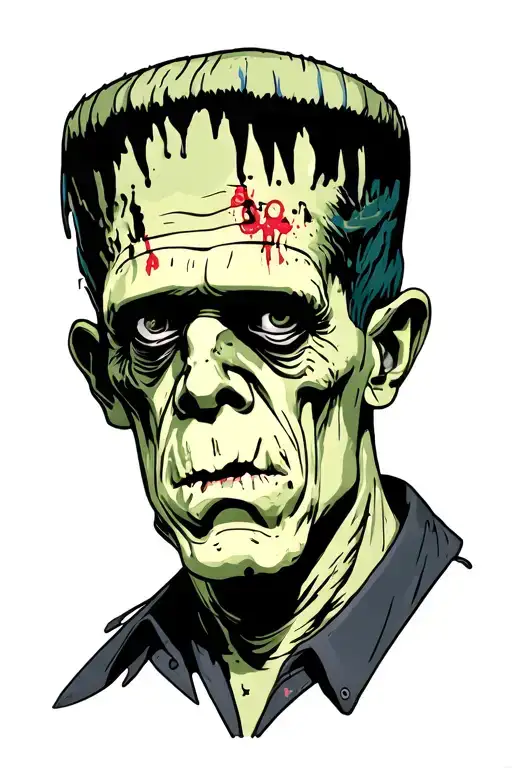 frankenstein tattoo design idea