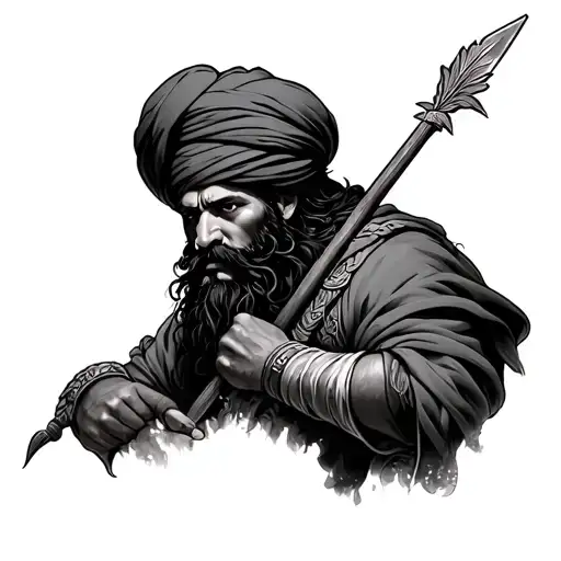 Sikh Warrior tattoo design idea