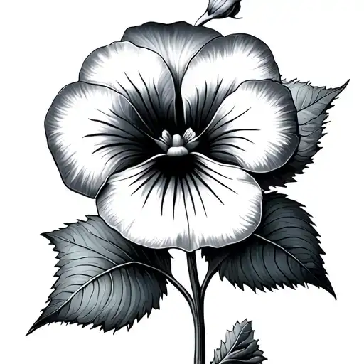 Viola Flower tattoo design idea